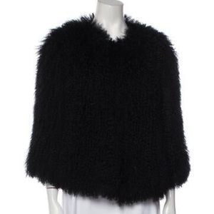 Alice + Olivia Lamb Fur Fur Jacket